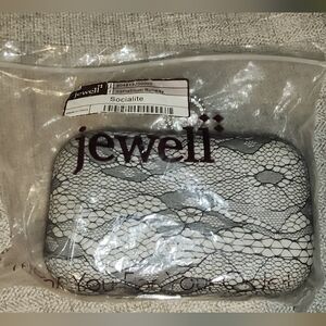 New Thirty-One Jewell  O3 Platinum Runway  Diamond Ring Socialite Evening Clutch